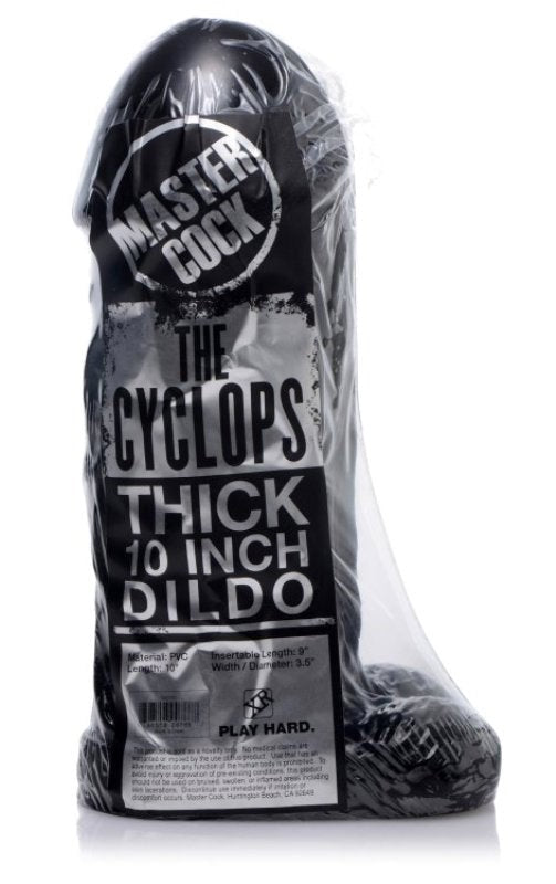 The Cyclops Thick 10 Inch Dildo Black Realistic Dildos