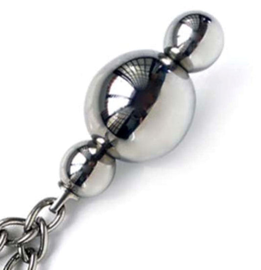 Triple Kegel Ball With Twin Chains Steel Sex Toys