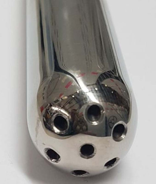 Unisex Ringed Shower Head Douche - Steel Sex Toys