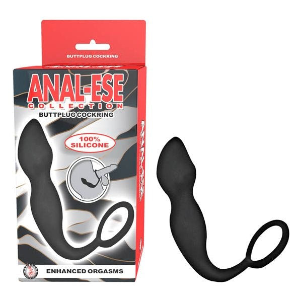 ANAL-ESE Buttplug And Cockring Body Safe Silicone Butt Plugs