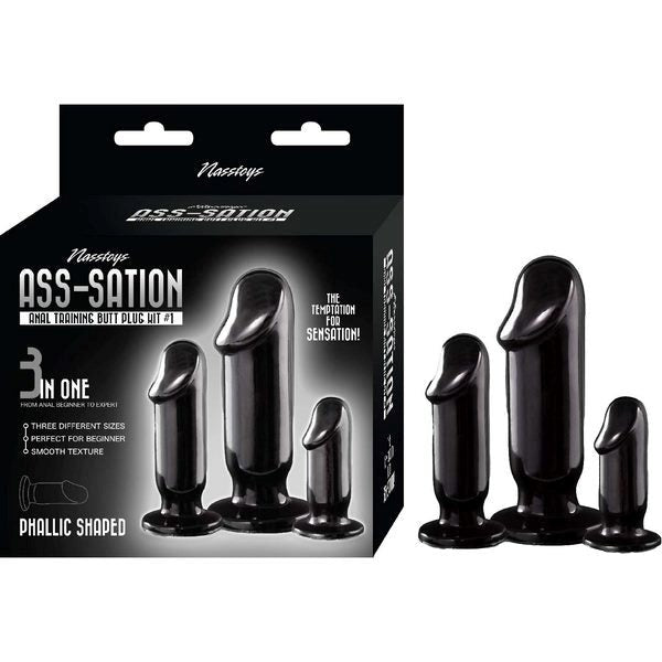 ASS-SATION 3 Piece Training Butt Plug Kit Number 1 Butt Plugs