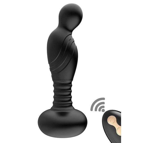 ASS-SATION Remote Vibrating P-Spot Plug Textured Shaft Prostate Toys