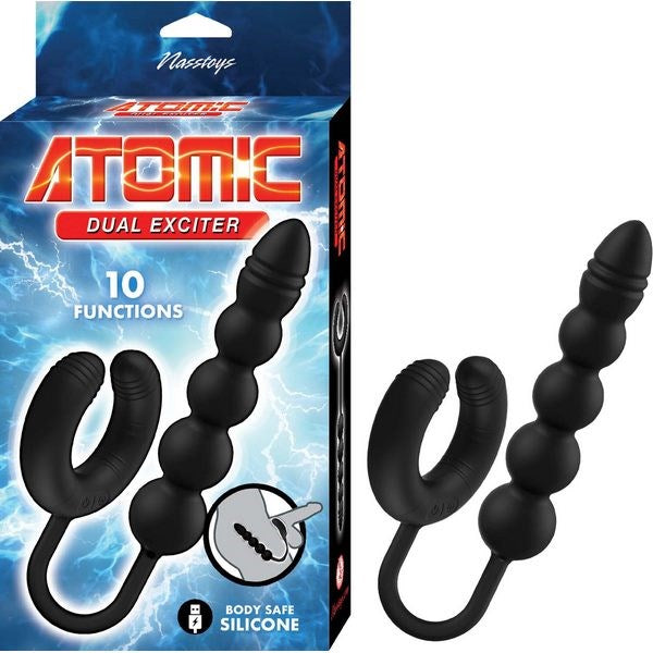 ATOMIC Dual Exciter C-Ring With Flexible Bead Prostate Plug Prostate Toys