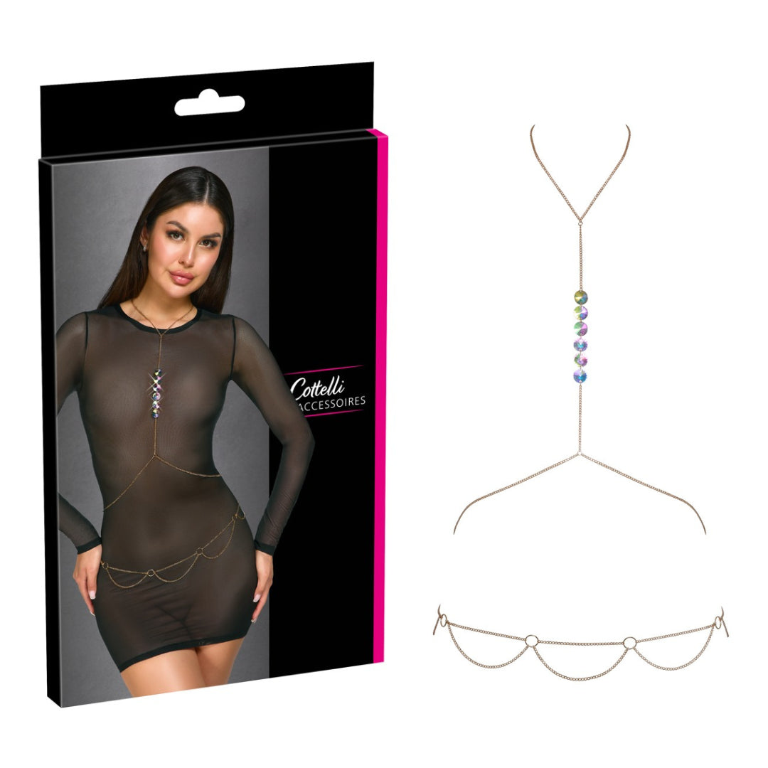 Orion Cottelli Womens Sexy Body Chain Gold - Her Fetish