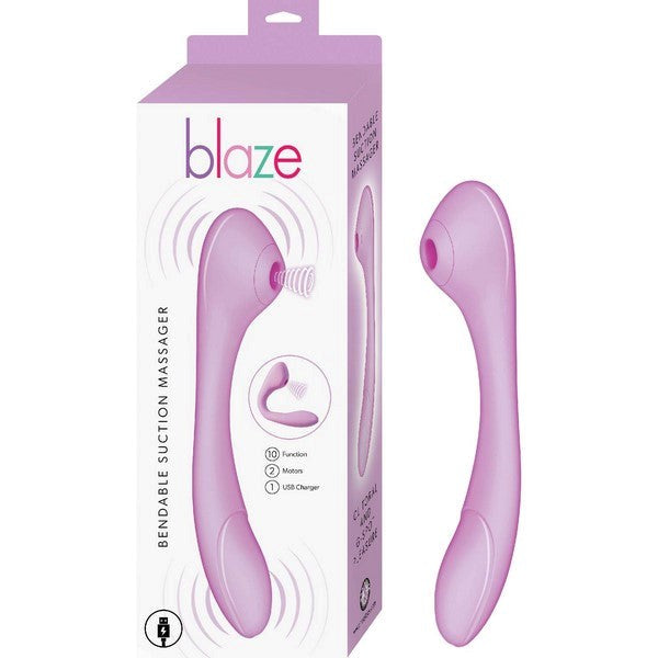 BLAZE Bendable Suction Massager USB Rechargeable Clit Ticklers and Pulsators