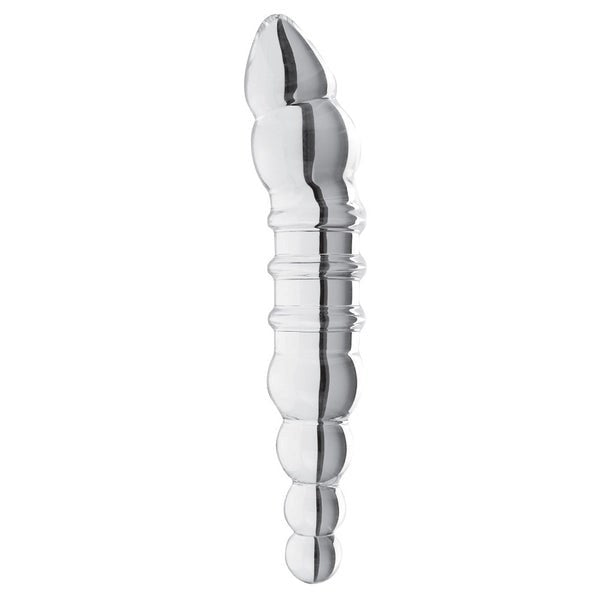 Borosilicate Glass Double Ended Dildo With Bubbles Double Ender