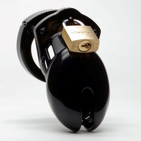 CB 6000 Small Black Polycarbonate Male Chastity Cock Cage Kit - Male Chastity