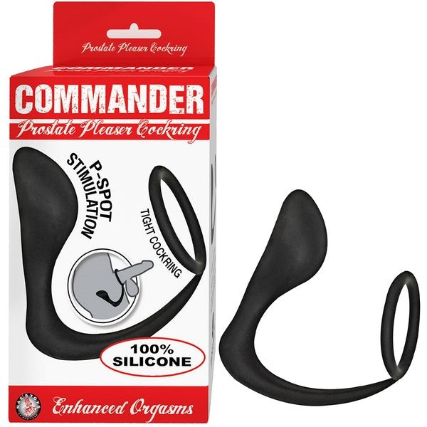 COMMANDER Prostate Pleaser Cockring Soft For Easy Entry Prostate Toys