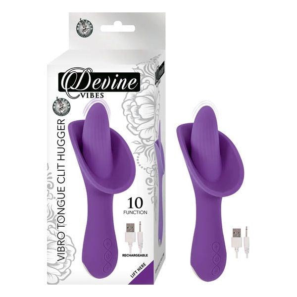 DEVINE VIBES Vibro Tongue Clit Hugger 10 Function Clit Ticklers and Pulsators