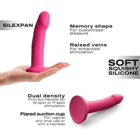 DORCEL Real Pleasure SILEXPAN Magenta Dual-Density Dildo - Realistic Dildos