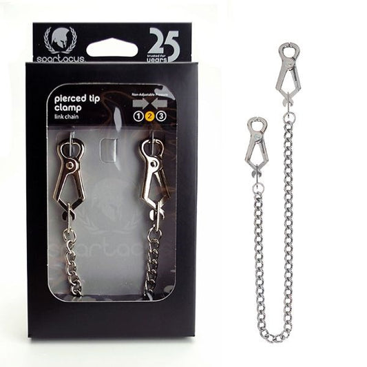 Spartacus Endurance - Pierced Nipple Clamps for Powerful Sensations - Nipple and Clit Clamps