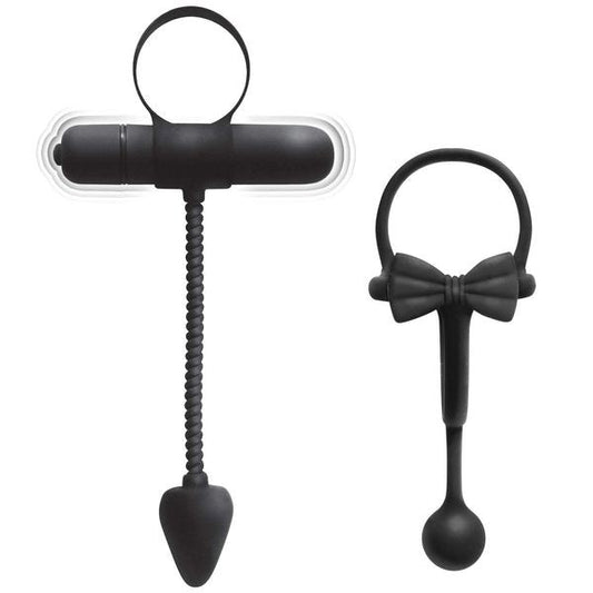 Dual Pleasure Powerhouse - ENHANCER Cockring & Stretchy Butt Plug Set Sex Kits