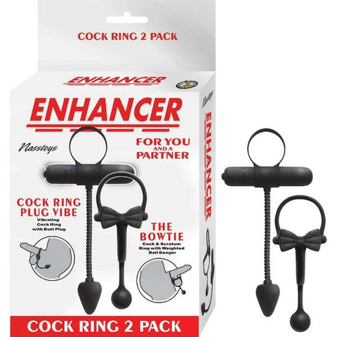 Dual Pleasure Powerhouse - ENHANCER Cockring & Stretchy Butt Plug Set - Sex Kits