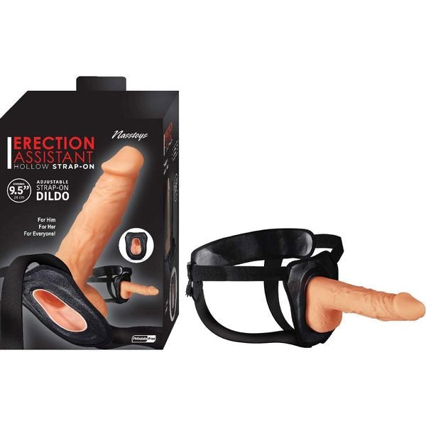 ERECTION ASSISTANT Hollow Strap-On - 9.5 Inches Strap On Sextoys