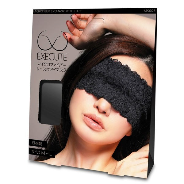 EXECUTE Eye Mask With Microfiber Lace Adjustable Ribbons Masks And Blindfolds