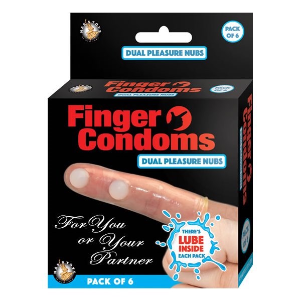 Finger Condoms With Pleasure Nubs - Pack of 6 Condoms