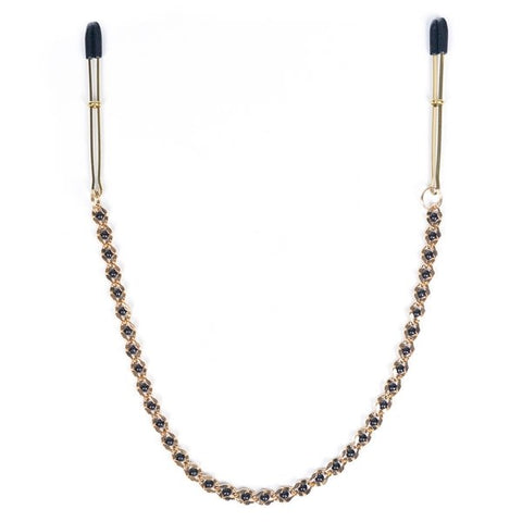 Spartacus' Luxurious Gold-Beaded Nipple Clamps - Nipple and Clit Clamps