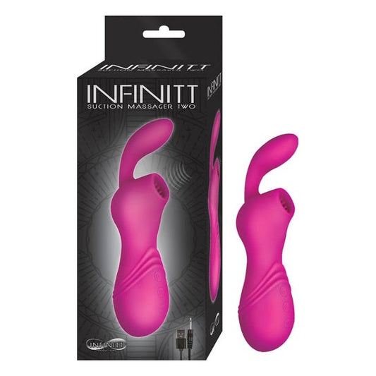INFINITT Dual Pleasure Suction Massager - 12 Vibration & Suction Functions - Clit Ticklers and Pulsators