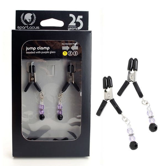 Sparkling Glass Bead Nipple Clamps - Moderate Stimulation - Nipple and Clit Clamps