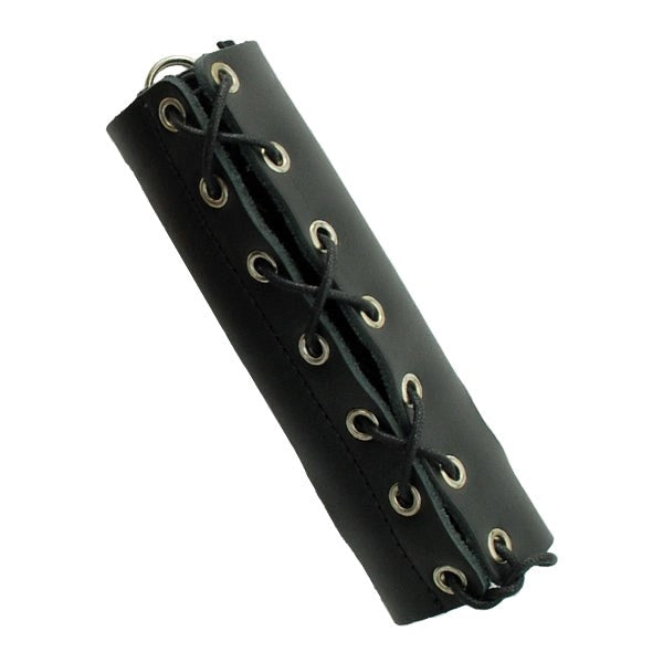 Lace Up Leather Cock Sheath For CBT Play Ball and Cock Toys