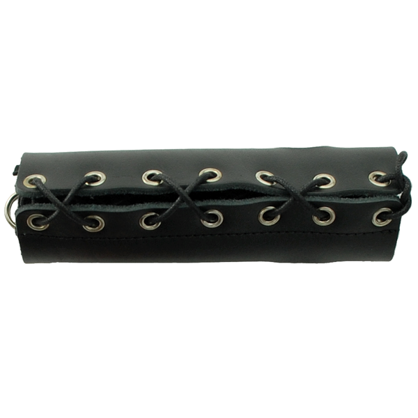 Lace Up Leather Cock Sheath For CBT Play Ball and Cock Toys