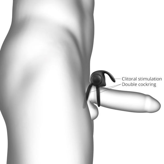 LOVE TO LOVE Dual-Ring Remote Vibrator with Clit Stimulation - Vibrating Cock Rings
