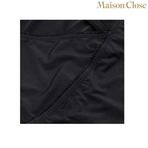 MAISON CLOSE Black Bodysuit Thong With Naked Breast - Teddies and Bodysuits