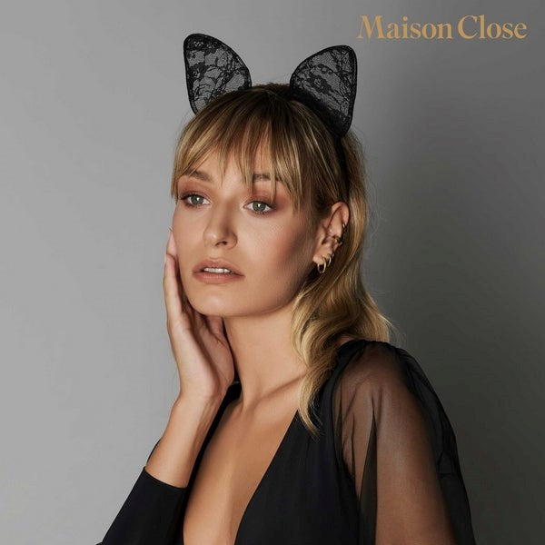 MAISON CLOSE Head Band With Feline Ears Fancy Dress Ups