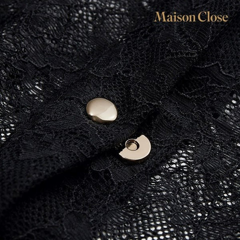 MAISON CLOSE Lace Thong With Harness Gift Box - Her Fetish