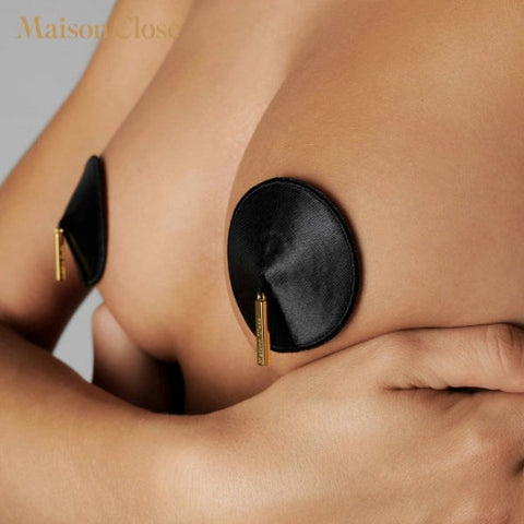 Maison Close Luxurious Black-Gold Tassel Nippies - Fancy Dress Ups
