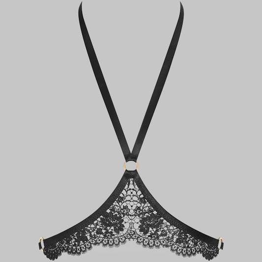 Maison Close Lace & Satin Adjustable Harness - Jewelry-like Elegance Her Fetish