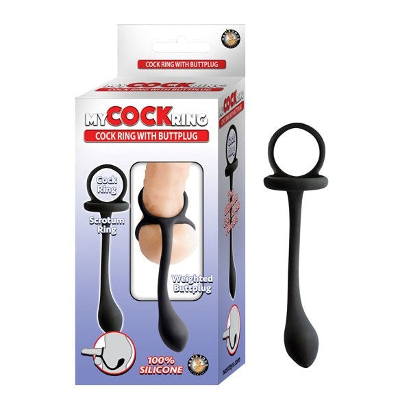 MY COCKRING C-Ring With Weighted Buttplug Silicone Butt Plugs