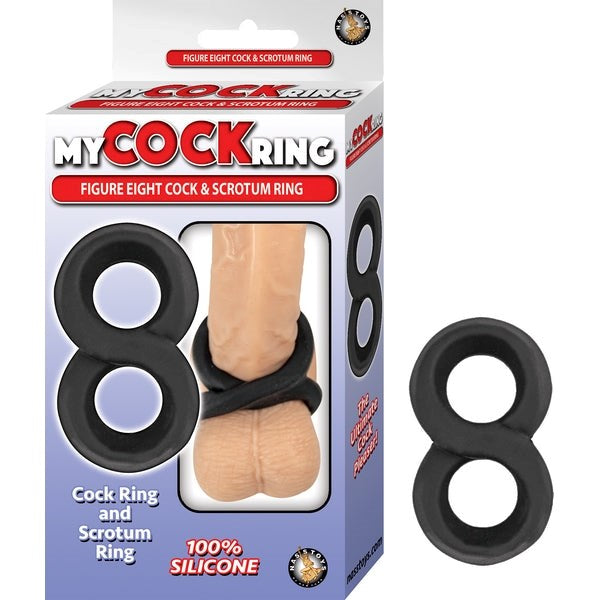 MY COCKRING Figure 8 Cock and Scrotum Ring Stretchy Cock Rings