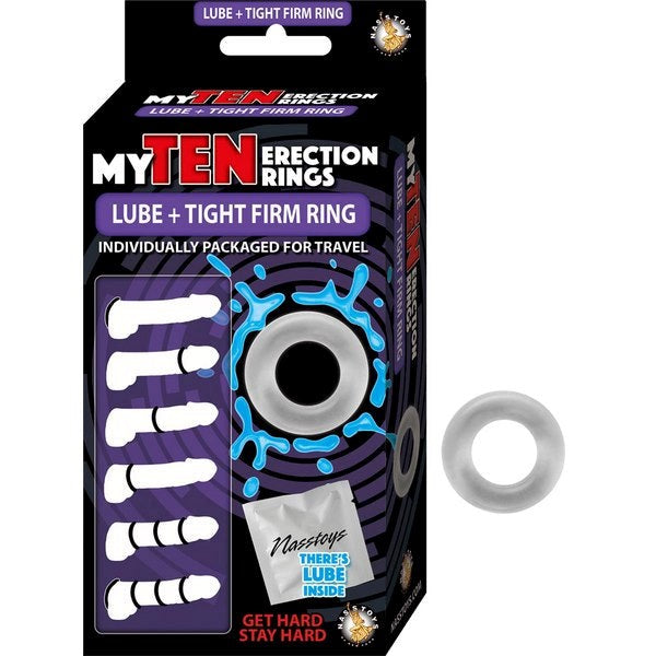 MY TEN ERECTION RINGS With Lube Tight Firm Cock Rings Stretchy Cock Rings