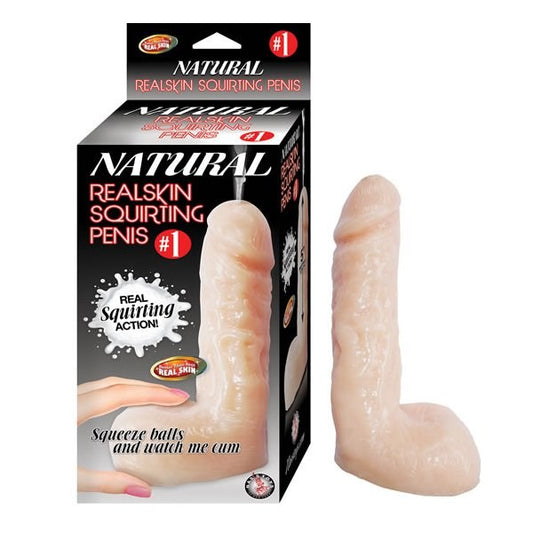 NATURAL REALSKIN Squirting Pleasure - Lifelike 6-Inch Design - Realistic Dildos