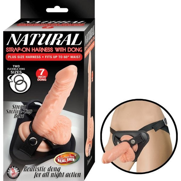 NATURAL Strap-On Harness With 7 Inch Dong Strap On Sextoys