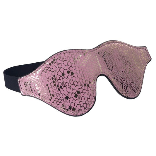 Spartacus Enterprises - Plush Pink Snake Print BDSM Blindfold - Masks And Blindfolds