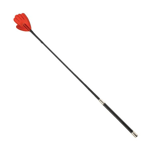Spartacus Enterprises - Precision-Crafted BDSM Crop with Red Metallic Hand Tip - Whips And Crops
