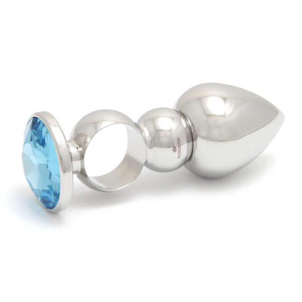 ROSEBUDS Ringed Stainless Steel Butt Plug Gem Butt Plugs