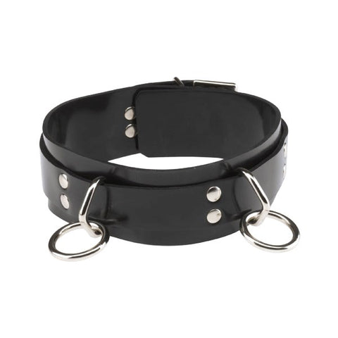 Rubberline Locking Bondage Collar - Collars and Leads
