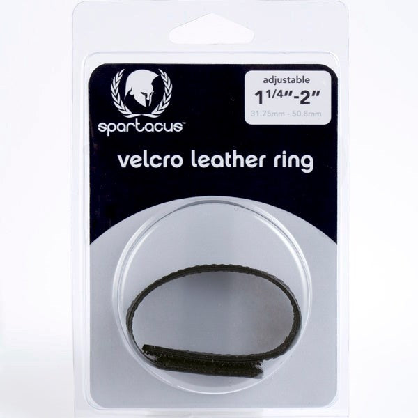 Sewn Leather Cock Ring Adjustable Velcro Tightening Cock Rings