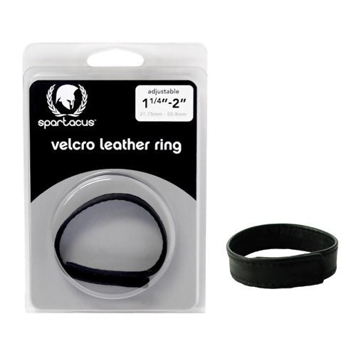 Sewn Leather Cock Ring Adjustable Velcro Tightening Cock Rings