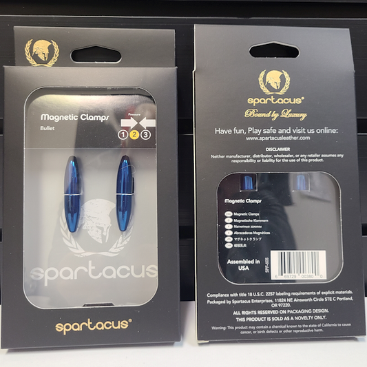 Spartacus Adjustable Magnetic Clit and Nipple Clamps Bullet - Nipple and Clit Clamps