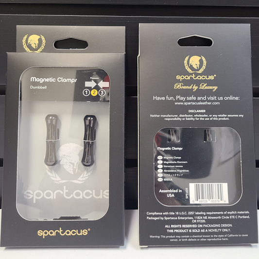 SPARTACUS Magnetic Clit or Tit Clamps Dumbbell - Nipple and Clit Clamps