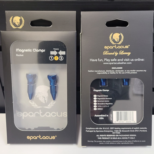 SPARTACUS Adjustable Magnetic Stimulation Clamps for Thrilling BDSM Play - Nipple and Clit Clamps