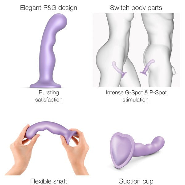 STRAP ON ME Angled Dildo Plug P&G Stimulator - Lilac Anal Dildos