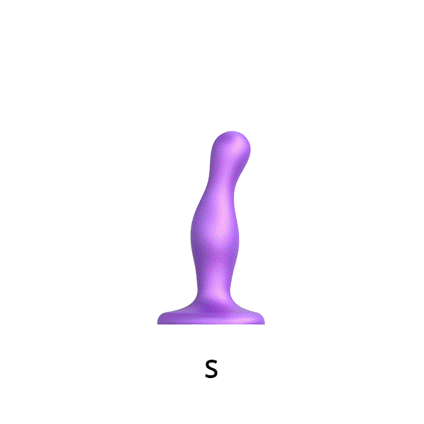 STRAP ON ME Dildo Plug Curvy Metallic - Purple Anal Dildos