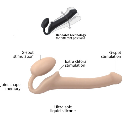 STRAP-ON-ME Semi-Realistic Strapless Strap-On - Large for Dual Delight - Strap On Sextoys