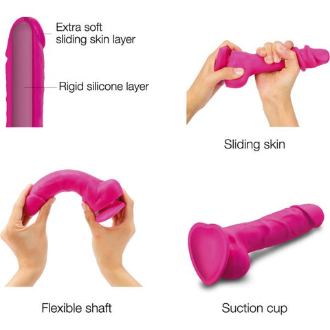 STRAP-ON-ME Sliding Skin Realistic Dildo - Pink - Realistic Dildos