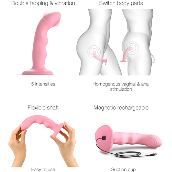 STRAP-ON-ME Tapping Vibrating Dildo Wave Vibrating Dildos